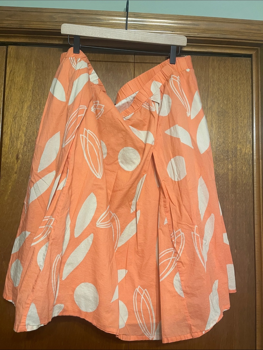 Lane Bryant 26/28 Coral Print A-Line Skirt